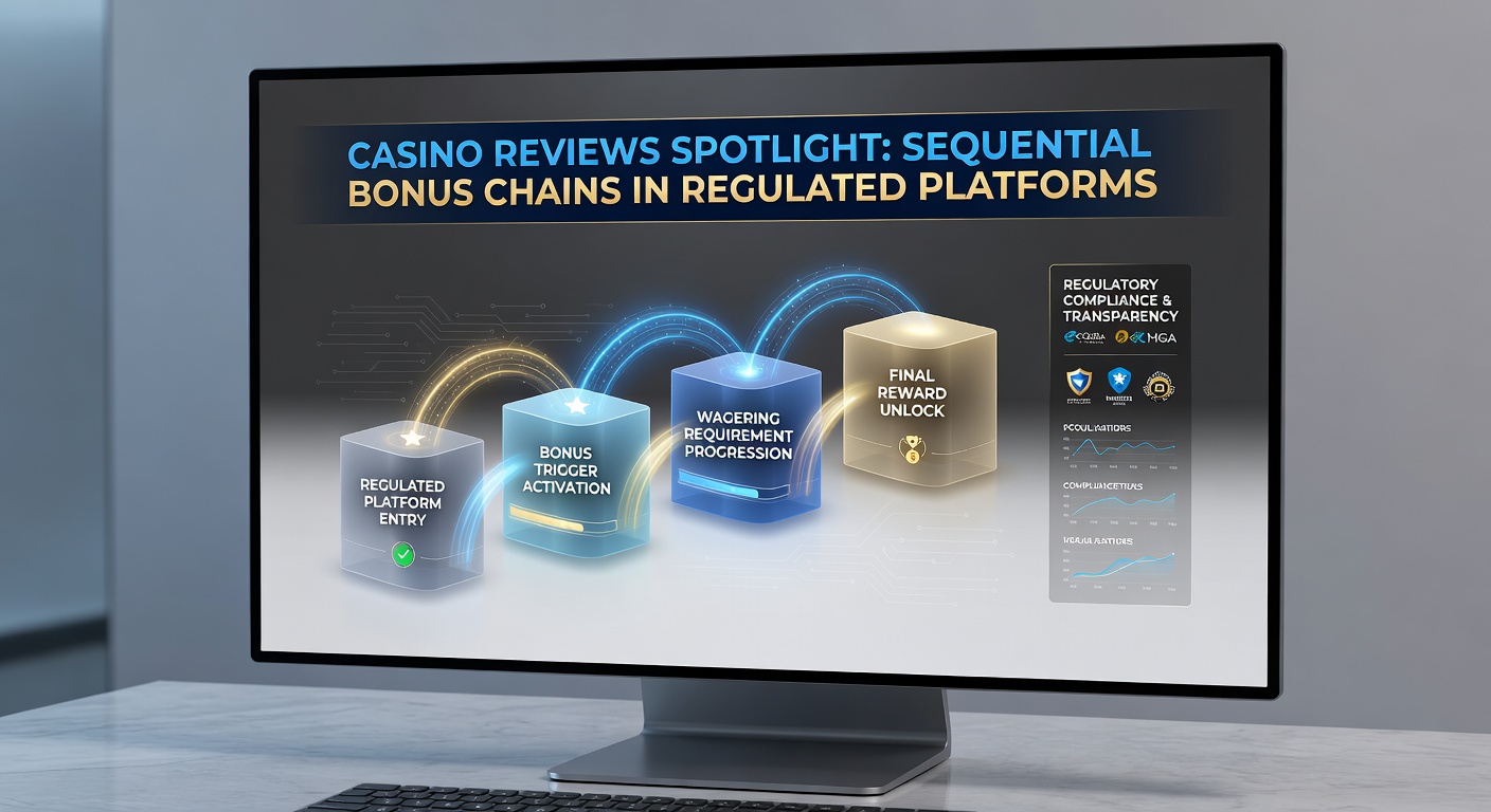 Infographic detailing a sample sequential bonus chain, from entry-level free spins to VIP cashback tiers in a regulated casino setting