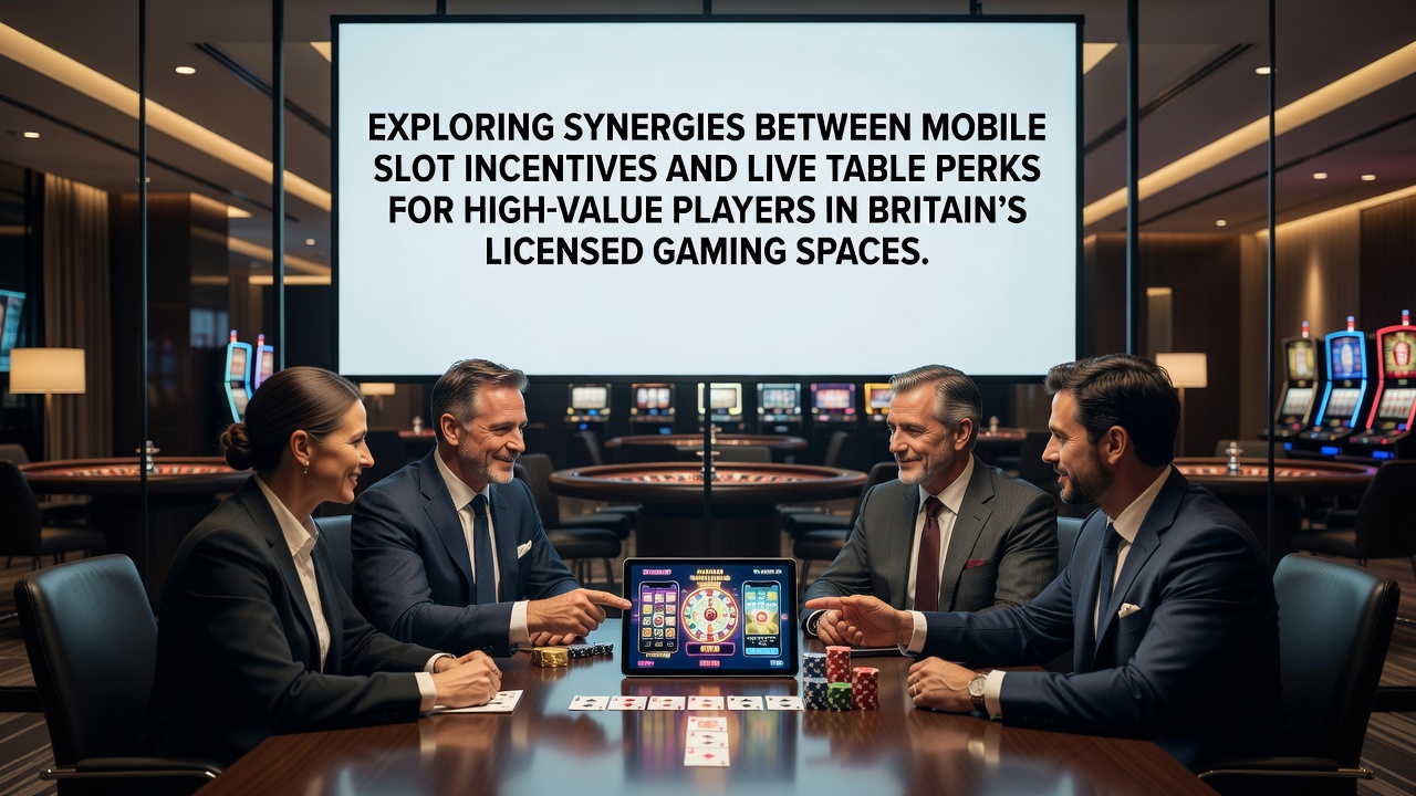 High-value player engaging with mobile slots and transitioning to live table games in a licensed UK casino environment