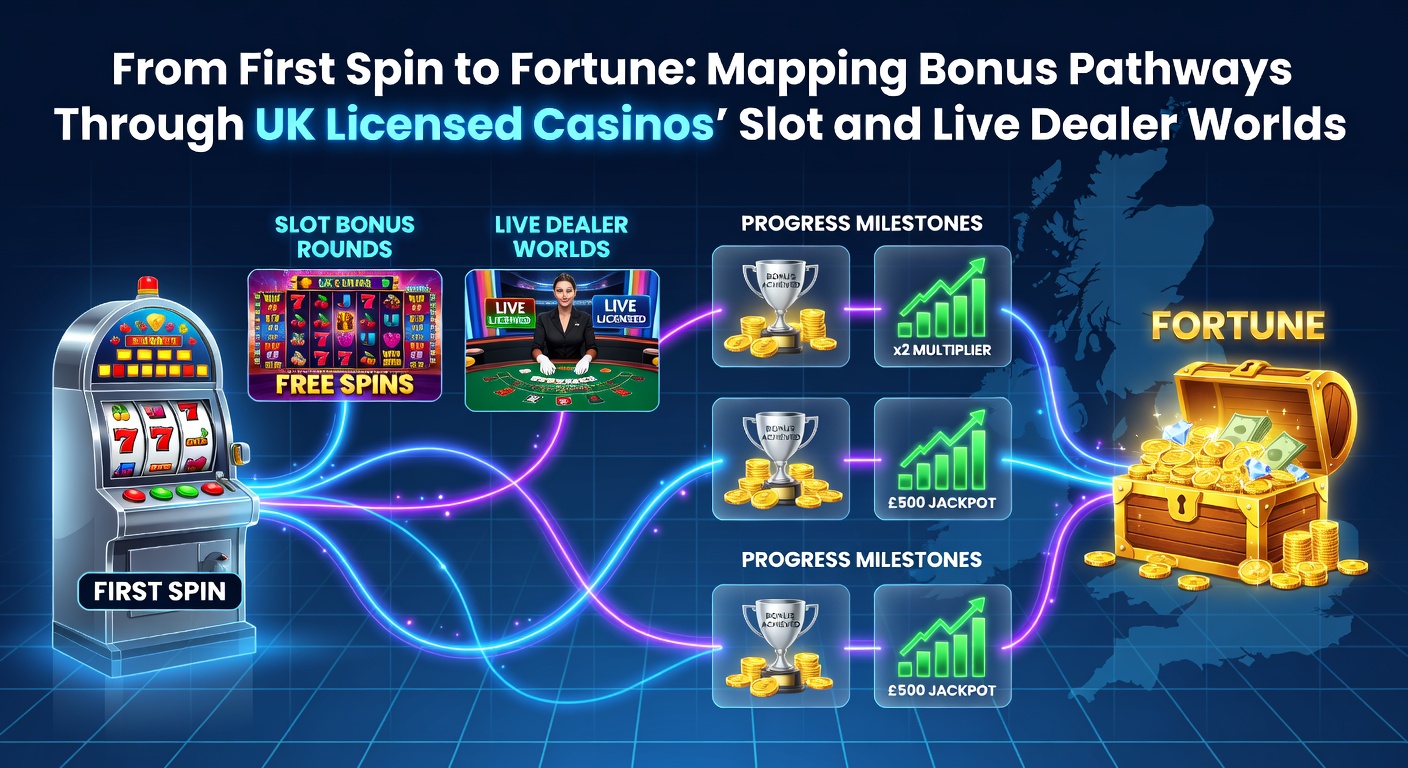 Vibrant slot reels spinning with bonus symbols lighting up, illustrating entry-level excitement in UK casino games