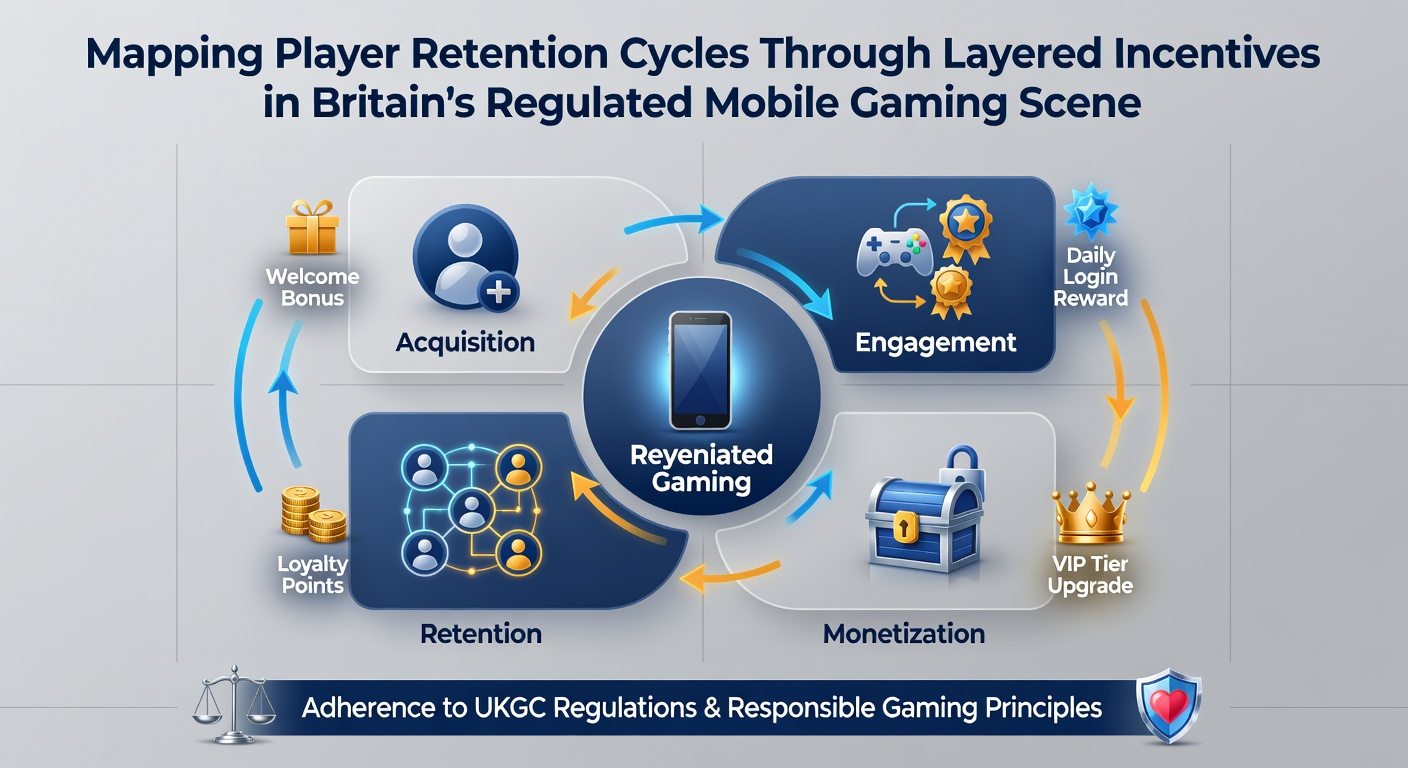 Detailed chart showing progression through incentive layers and corresponding retention metrics in mobile gaming