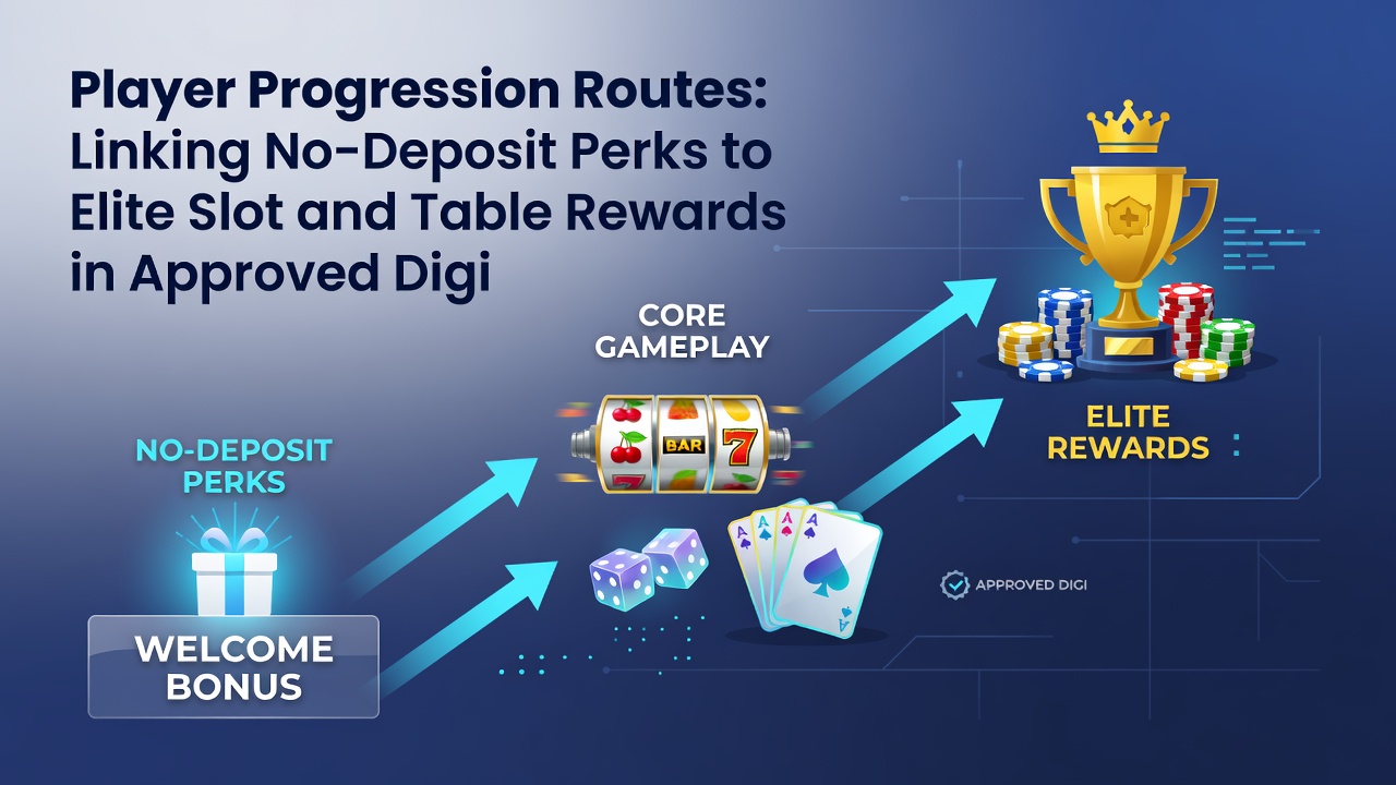 Infographic detailing transition from mid-tier slot rewards to elite table game privileges with loyalty point tracking in approved venues