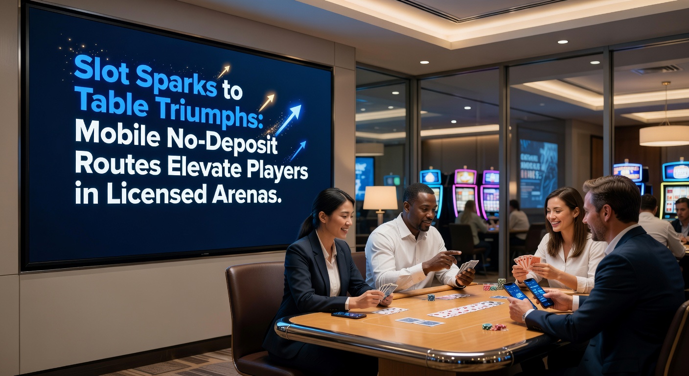 Dynamic split-view of a player on mobile progressing from colorful slot explosions to a high-stakes poker table in a secure, licensed casino app