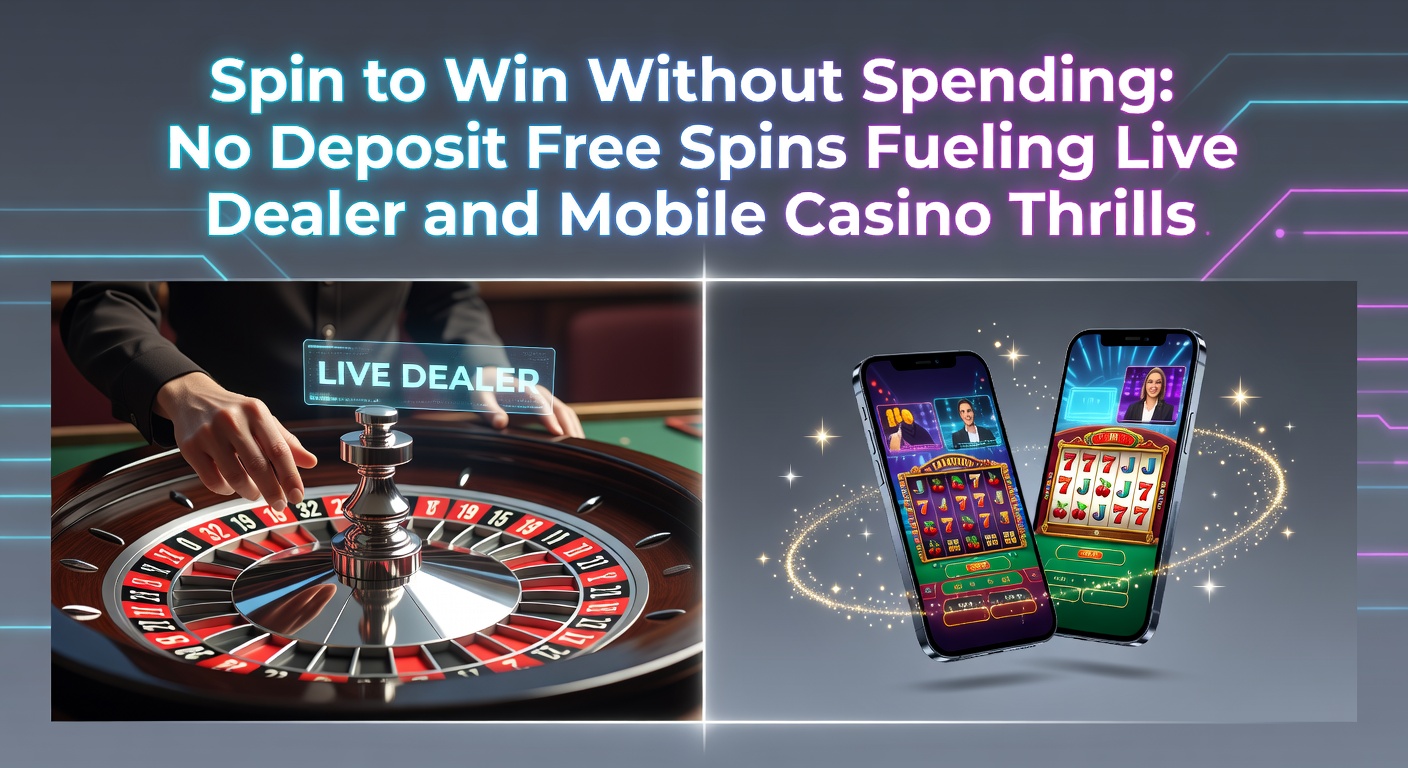Vibrant mobile screen displaying free spins on slot reels alongside live dealer blackjack table, capturing the thrill of no-deposit casino action